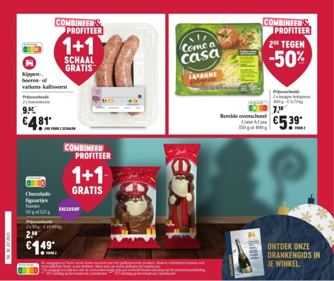 Delhaize 1+1 kippen- boeren of varjens- kalfs...