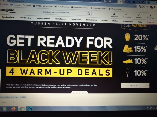 Met 1 code 4 deals: -20% op kleding, -15% op...