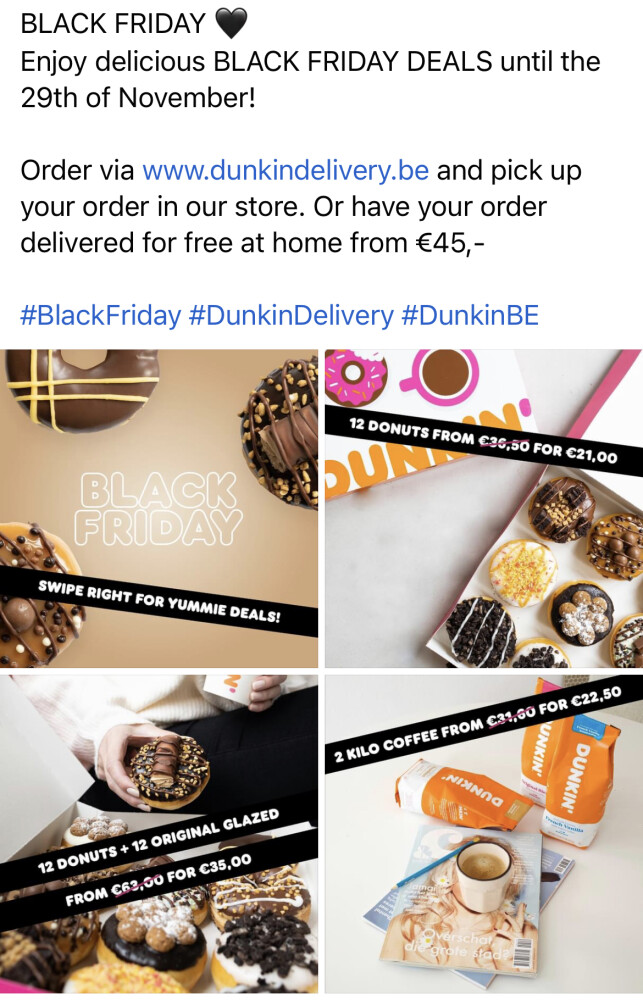 Dunkin Donut’s Black Friday promoties Korting...
