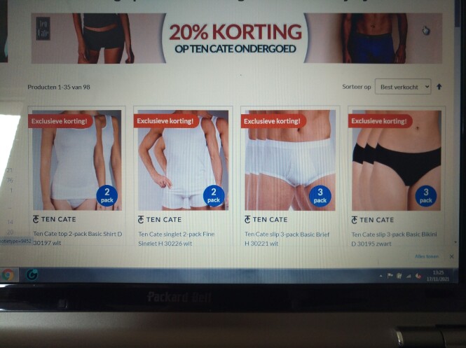 -20% op Ten Cate ondergoed tem 19/11/21 www....