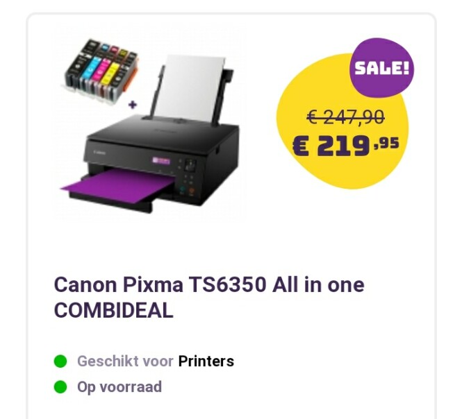 Nu bij alleeninkt een fikse korting op deze c...