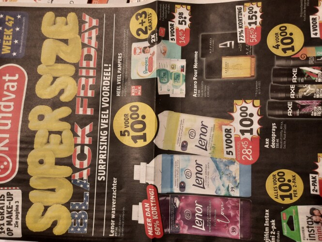 Kruidvat 23/11-28/11 10€ deals lenor 4, axe 4...