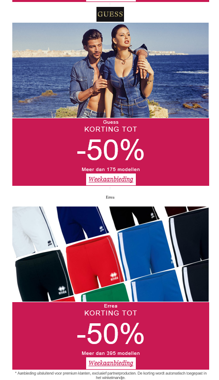 Tot 50% korting op Mjus, Minelli, Guess en Er...