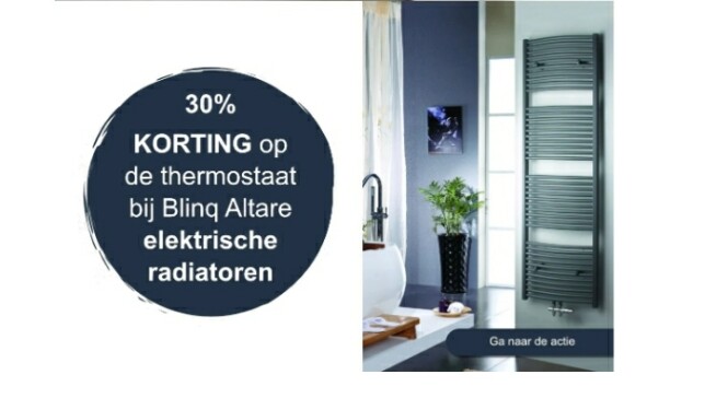 Nu bij badkamerxxl 30% korting op thermostaat...