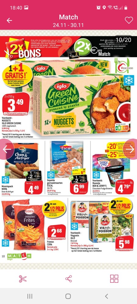 Match vanaf 23/11 1+1 gratis iglo.green cuisi...