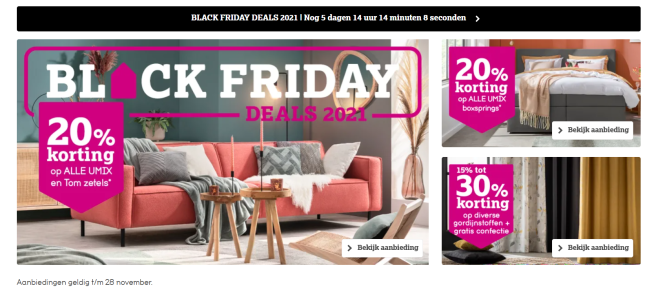 Black friday deals bij leenbakker geldig tem...