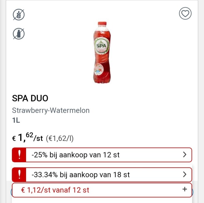 Collect&go spa duo -33,34% vanaf 18 stuks, fu...