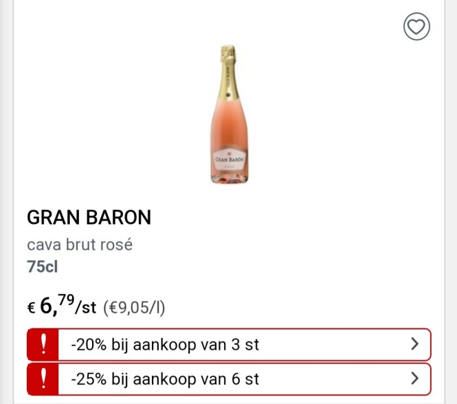 Collect&go en Colruyt gran baron cava -25% b....
