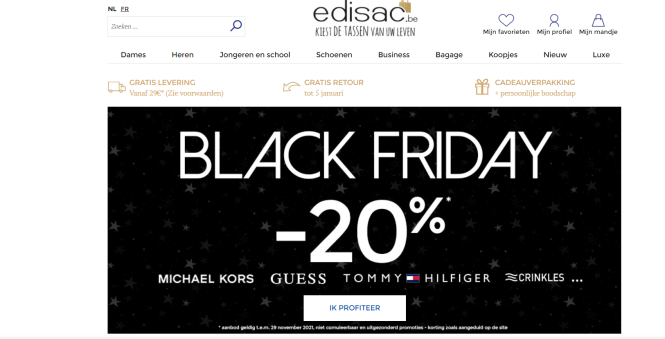 Black friday bij edisac: Profiteer van -30% k...