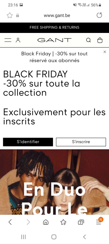 -30% Black Friday korting bij modelabel Gant...