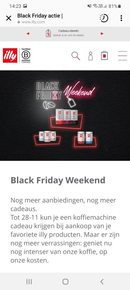 Gratis koffiemachine bij aankoop van geselect...