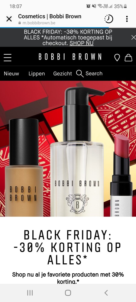 -30% op Bobbi Brown cosmetics www.bobbibrown....