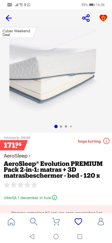 Aerosleep matras 120 x 60 cm nu in promo voor...