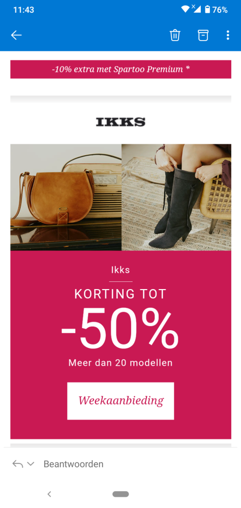 Bij spartoo van 27/11 tem 03/12: Tot -50% op...