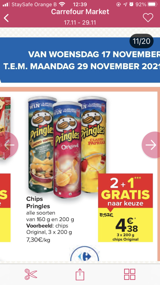 Carrefour market Pringels 2+1 gratis