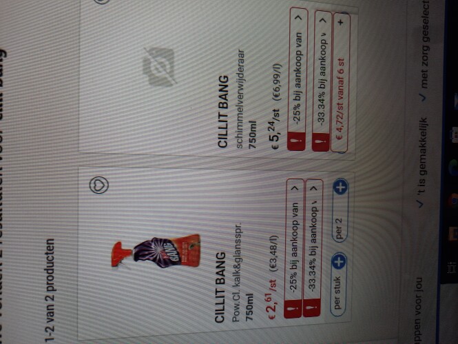 Colruyt en collect and go cillit bang vanaf 1...