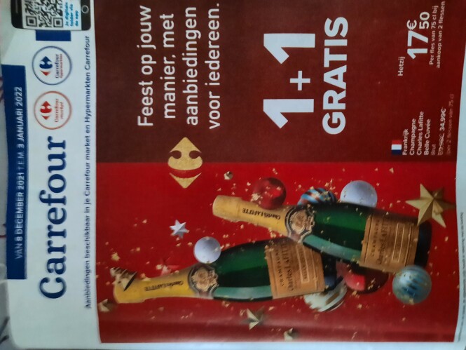 Carrefour 8/12-3/1 1+1 frankrijk champagne ch...