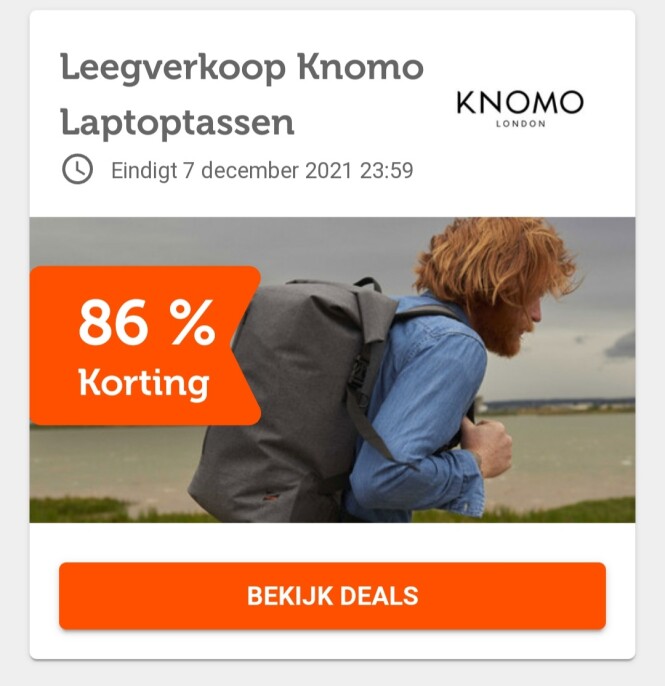 ibood.com tot 86% korting op knomo laptoptass...