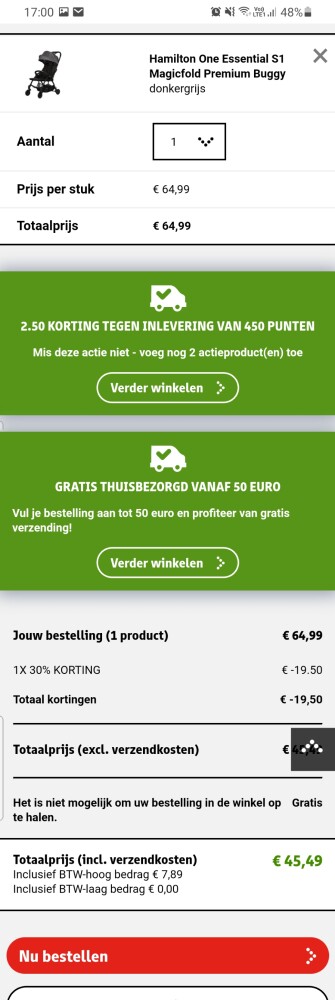 Hamilton buggy in het kruidvat met de koopjes...