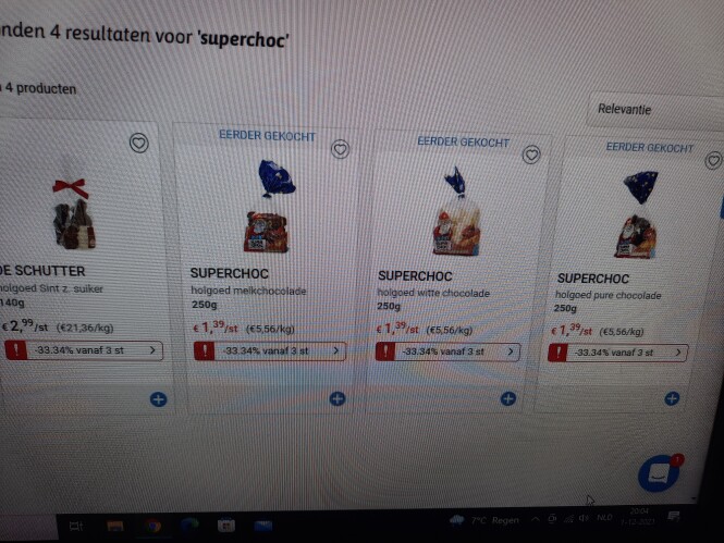 Collect and go superchoc rode prijs en -33,34...