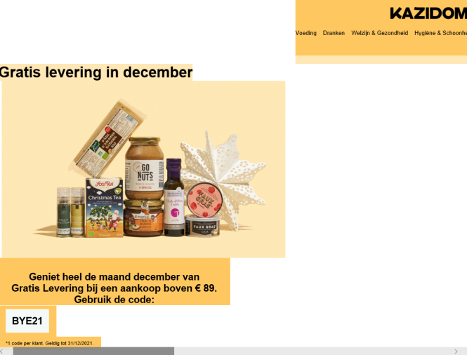 Gratis levering bij aankoop vanaf €89