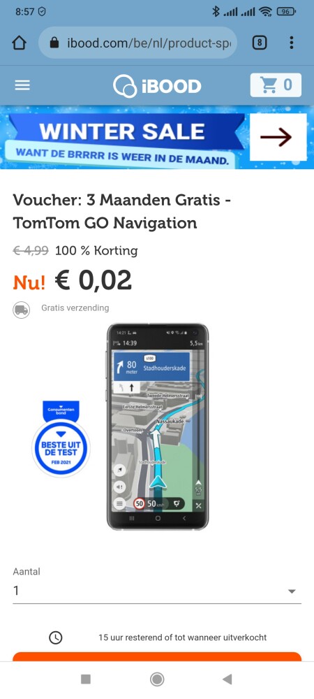 3 maanden TomTom Go voor 2 eurocent. Niet aut...