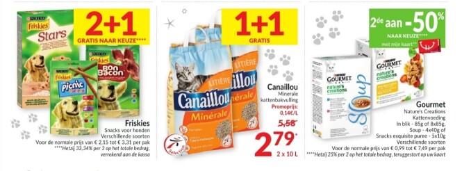 Intermarche 2+1 friskies snacks voor honden,...