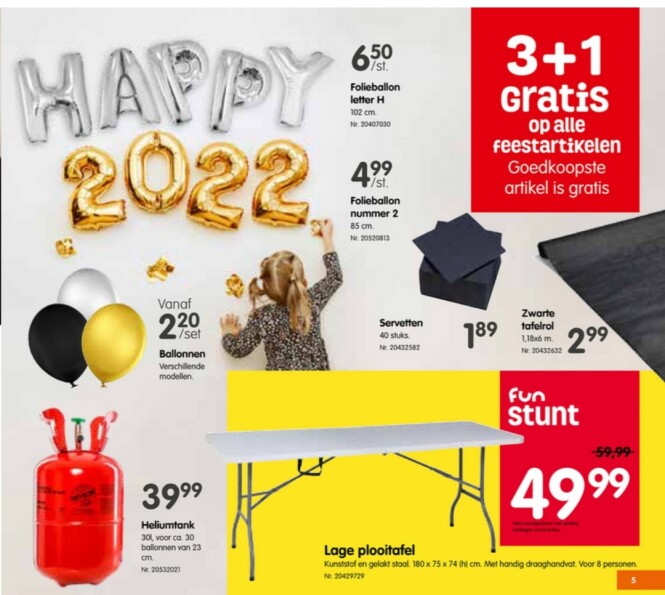 Fun 3+1 gratis op alle feestartikelen, het go...