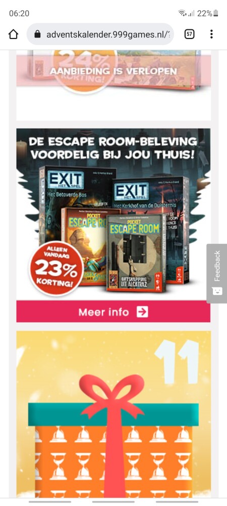 Op de site van 999 games alleen vandaag de ex...