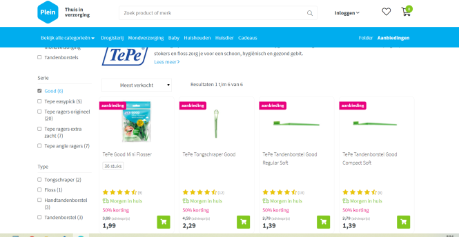 Bij plein.nl is er dit weekend 50% korting op...