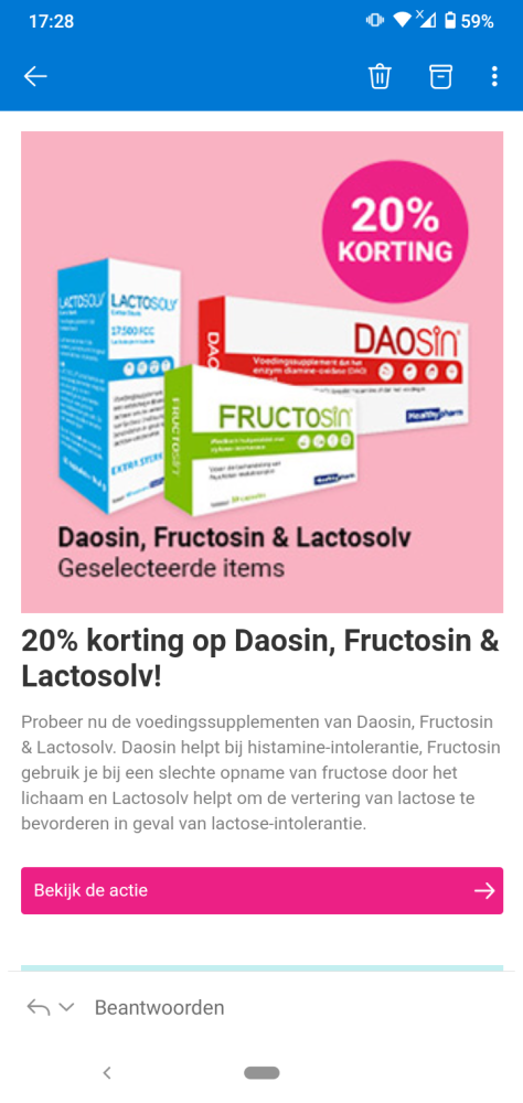 Bij drogisterij.net 20% korting op Daosin, F...