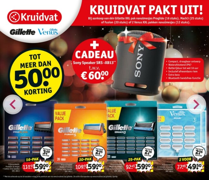 Kruidvat gratis sony speaker b.a.v. xxl gille...