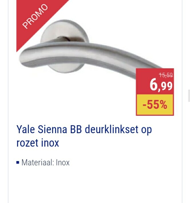 Nu bij hubo 55% korting op deze klinken van y...