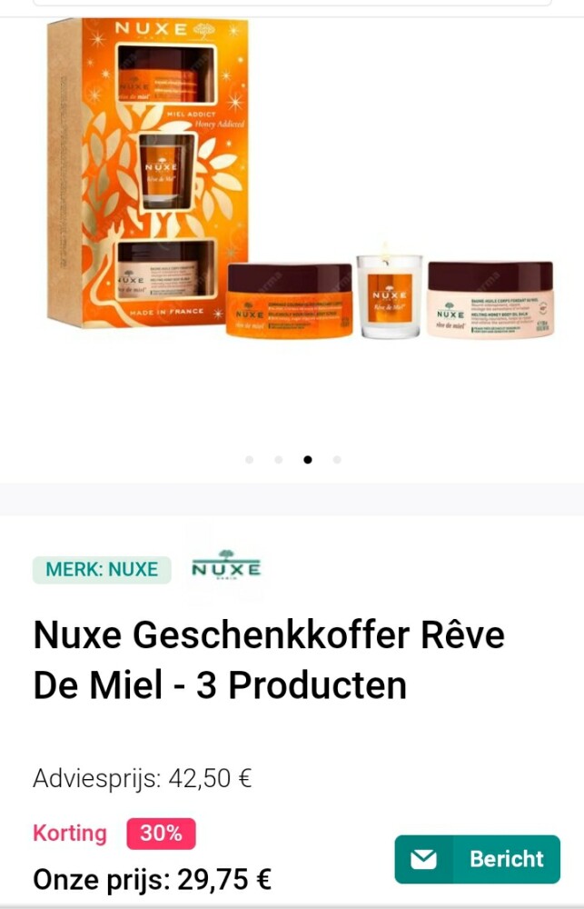 Nu bij 24 pharma 30% korting op nuxe geschenk...