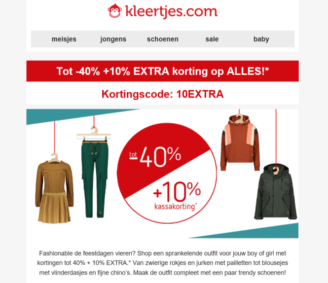 Solden tot -40% en met de code 10% EXTRA kort...