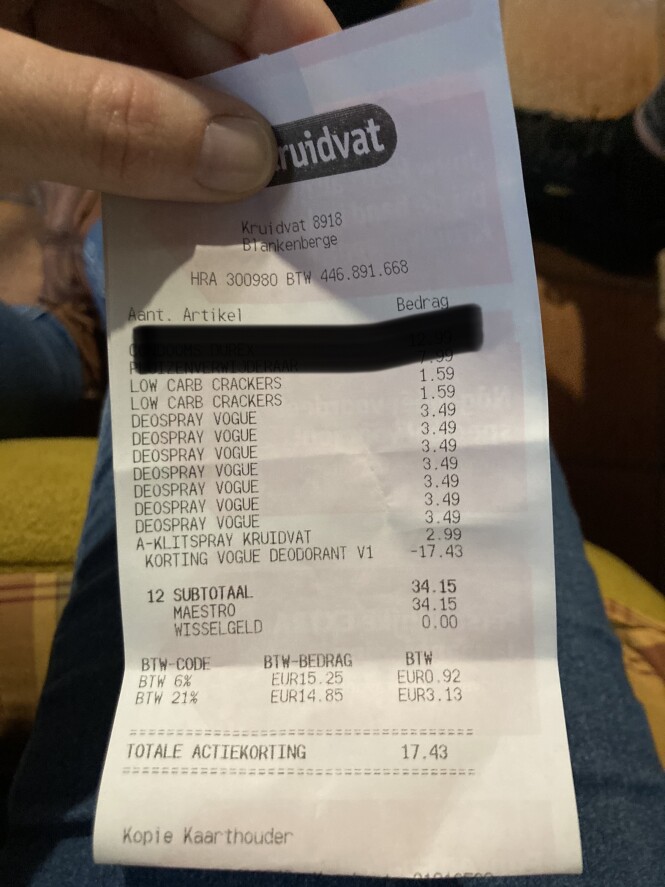 Vandaag vogue deo ingeslaan bij Kruidvat. Nor...