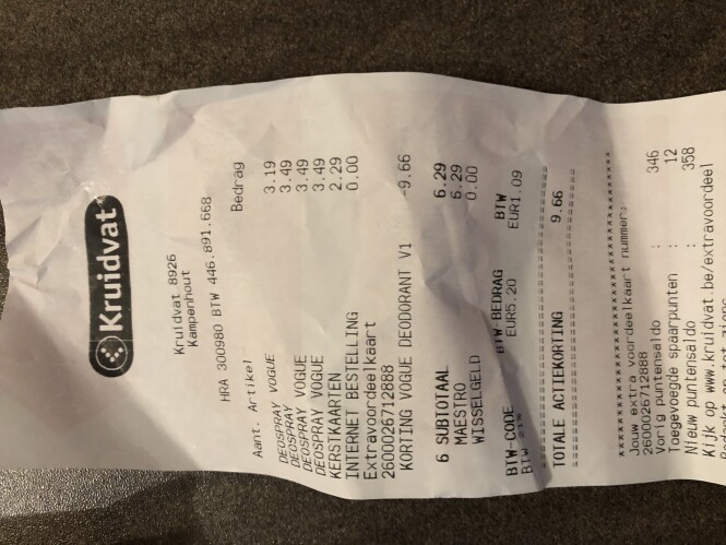 Deodorant van vogue voor 1 euro per flesje