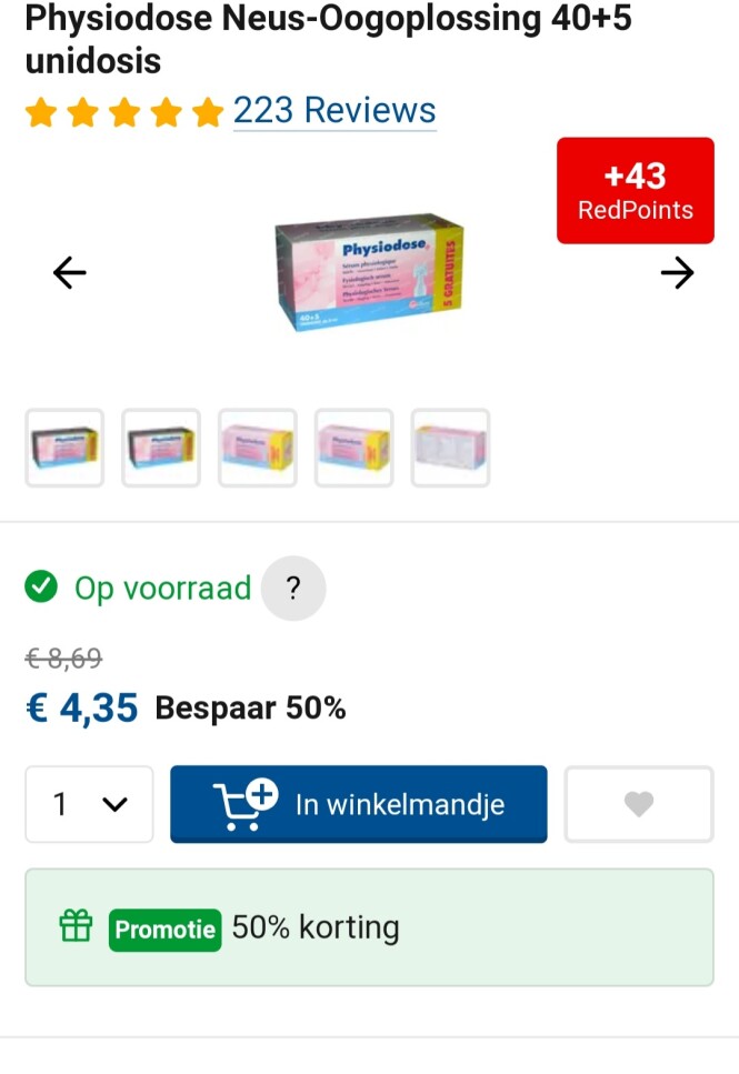 farmaline.be 50% korting op physiodose neus-o...