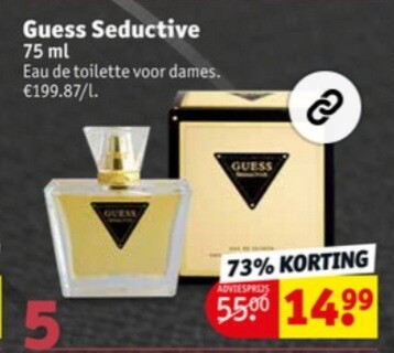 Kruidvat guess seductive 75ml €14,99 - €5 en...