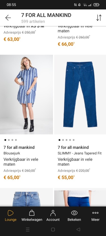 Zalando lounge! 7 for all mankind! Voor dames...