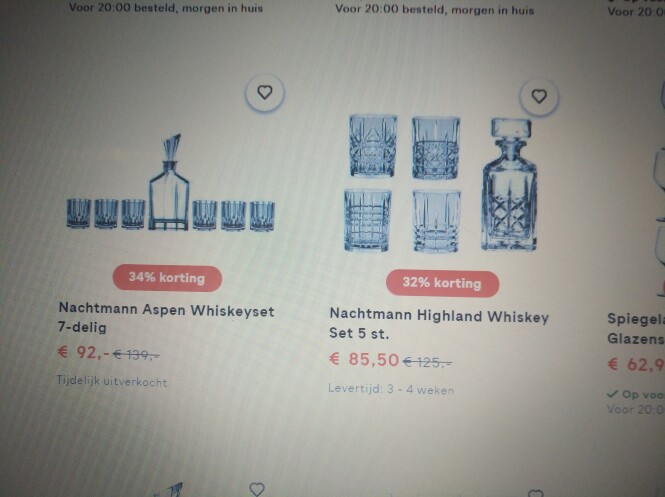 Tot -56% op glazen v Nachtmann, Spiegelau en...