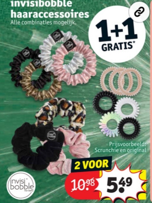 Kruidvat invisibobble haaraccessoires 1+1 gra...