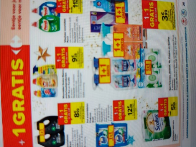 Carrefour 1+1 omino bianco, persil, mr proper...