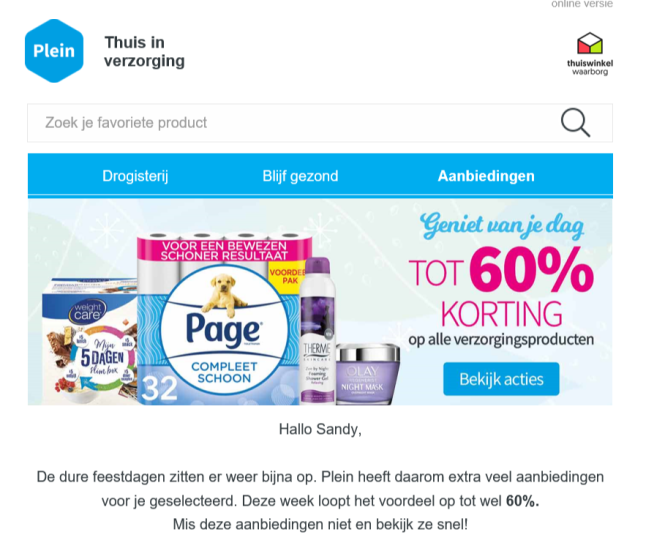 Deze week bij plein.nl: tot -60% op alle verz...