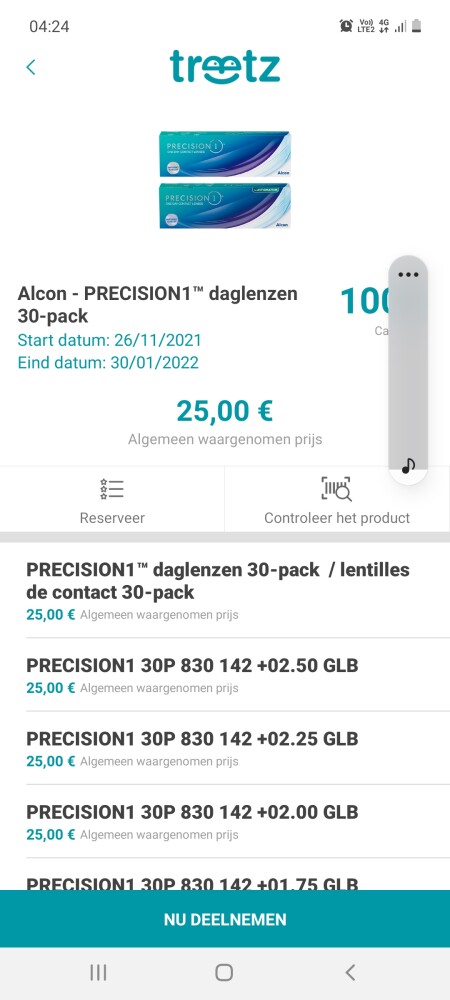 Treetz 100% alcon presision daglenzen
