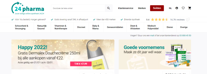 Ontvang bij 24pharma van 01/01 t.e.m. 03/01 e...