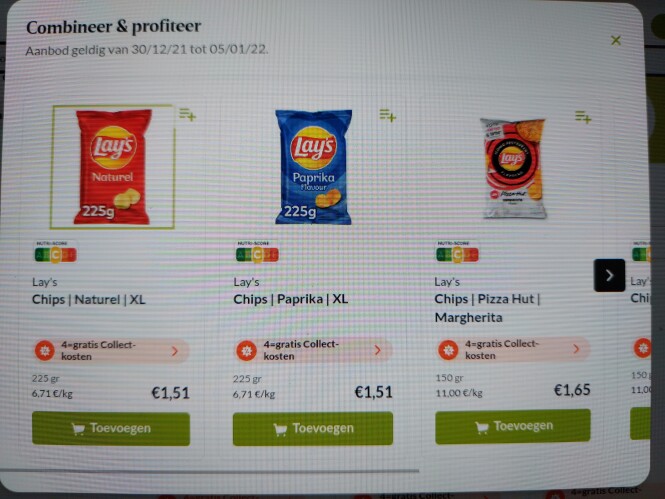 Delhaize gratis collect kosten bij aankoop va...