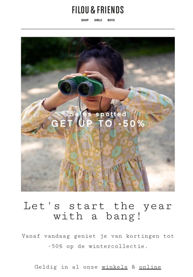 Filou en Friends tot 50% korting op de winter...