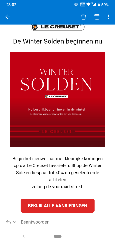 Solden bij Le Creuset: tot 40% korting op een...