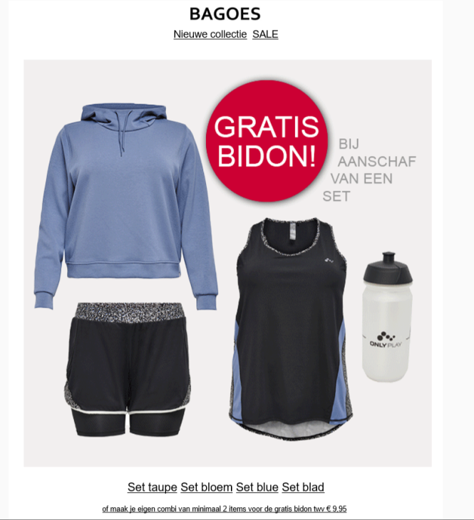 1Bij Bagoes krijg je een gratis bidon twv €9,...